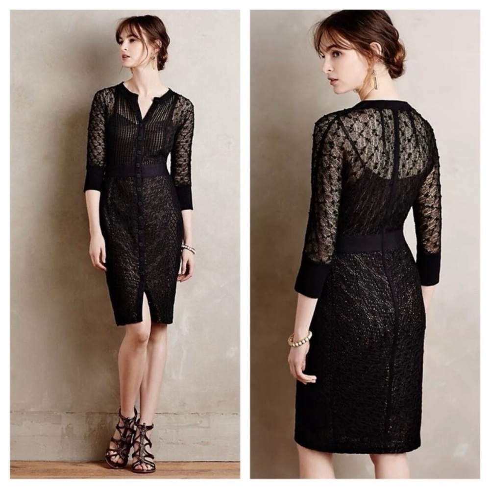 Beguile by Byron Lars Mona Black Lace Dress Size 0P